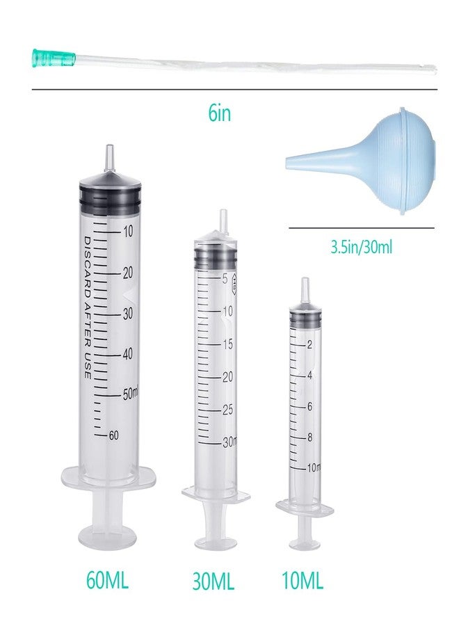 Lukdin 9-Piece Puppy Tube Feeding Kit - Includes 5 Feeding Tubes, 3 Syringes (10ml, 30ml, 60ml) & 1 Bulb Syringe - Ideal for Small Pets, Kittens, Lambs & Whelping Care - Image 2